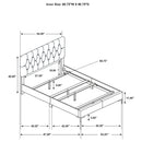 Kendall Panel Bed E.King, & Queen Black & White