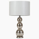 Mineta Drum Shade Table Lamp White and Antique Silver