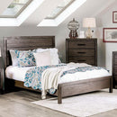 Rexburg Wire-Brushed Rustic Brown E.King & Full Bed