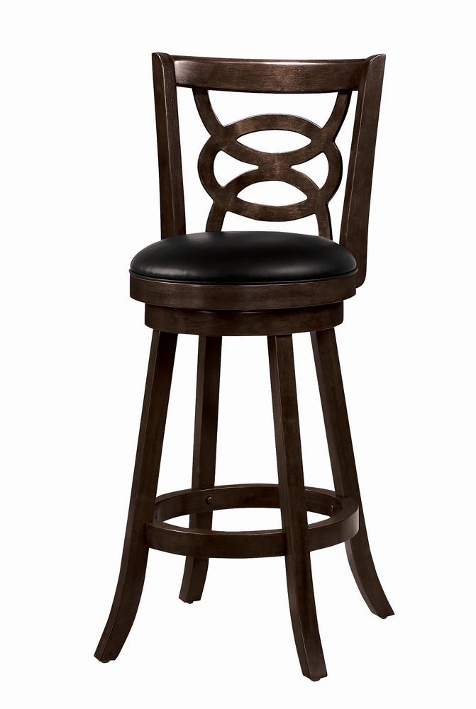 Calecita Swivel Bar Stools with Upholstered Seat Cappuccino (Set of 2) image