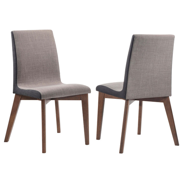 Redbridge Upholstered Side Chairs Grey and Natural Walnut (Set of 2) image