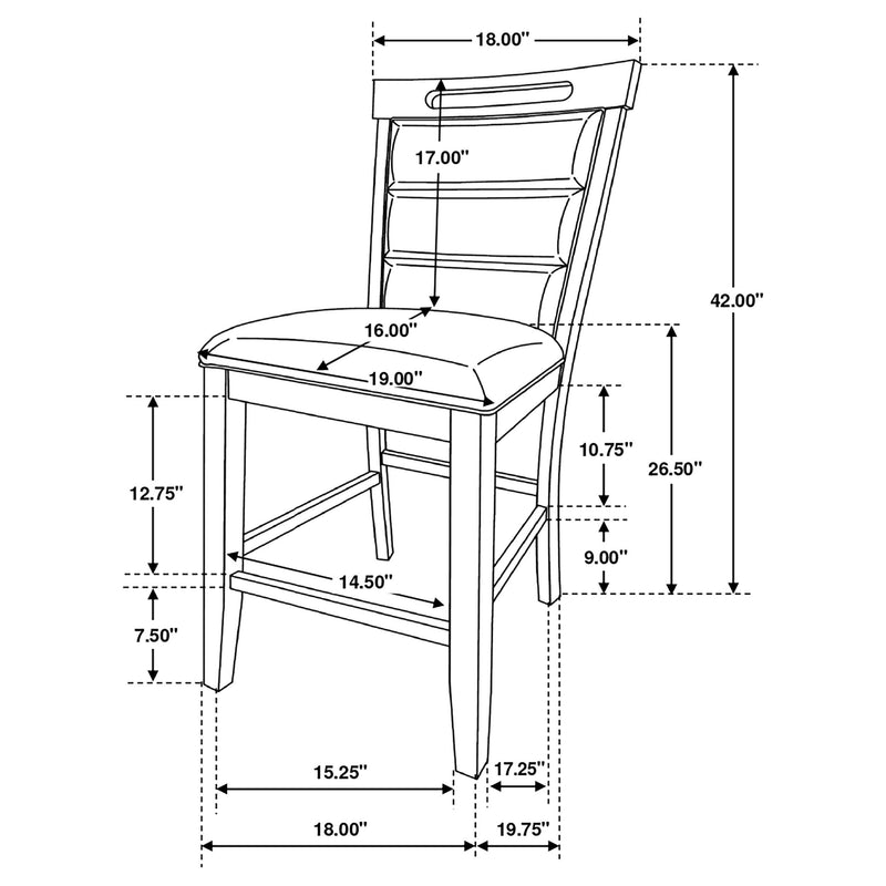 Aldrich 5 Pc Counter Height Dining Set