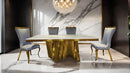 Basilicata Gold Chair (2/CTN) White, Gray, & Black