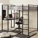 Sherman Silver/Gun Metal Full & Queen Bed w/ Workstation