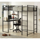 Sherman Silver/Gun Metal Full & Queen Bed w/ Workstation
