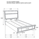 Miranda Panel Platform Storage Bed