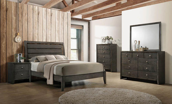 Serenity 4-piece Eastern King Sleigh Bedroom Set Mod Grey image
