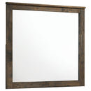 Woodmont Rectangle Dresser Mirror Rustic Golden Brown