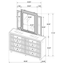 Lorient LED Dresser with LED Mirror