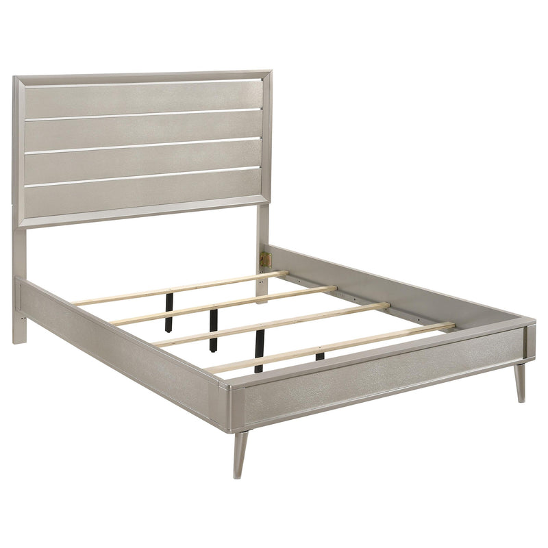 Ramon Queen Panel Bed Metallic Sterling image