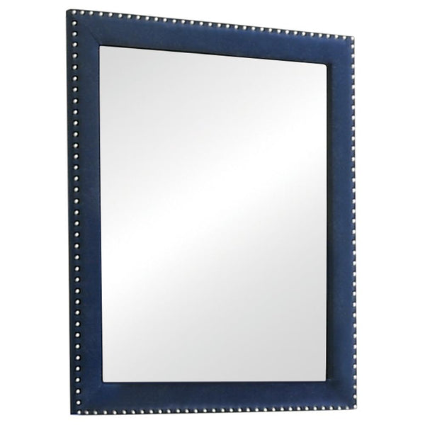 Melody Rectangular Upholstered Dresser Mirror Pacific Blue image