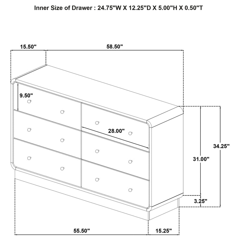 Cavelle 5 Pc Bedroom Set