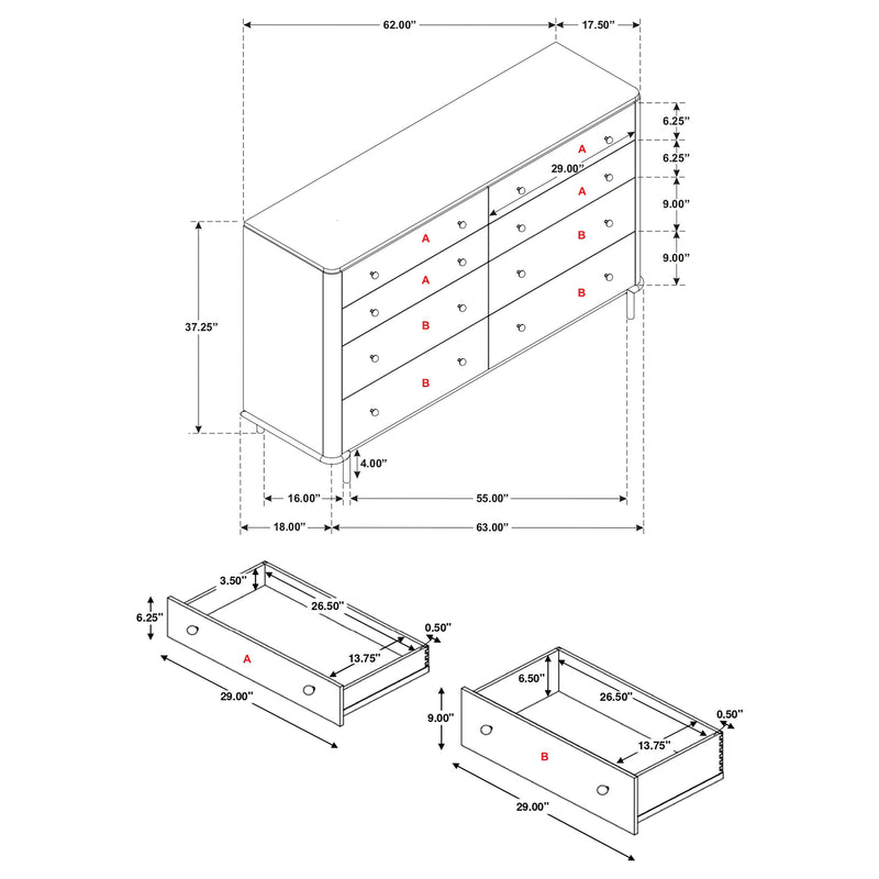 Arini 4 Pc Bedroom Set