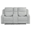 Motion Loveseat w/Console & Storage Arm