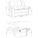 Brickston Triple Power Reclining Loveseat
