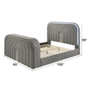 Queen Bed w/Led, TV Stand, Fireplace & Bluetooth