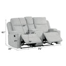 Motion Loveseat w/Console & Storage Arm