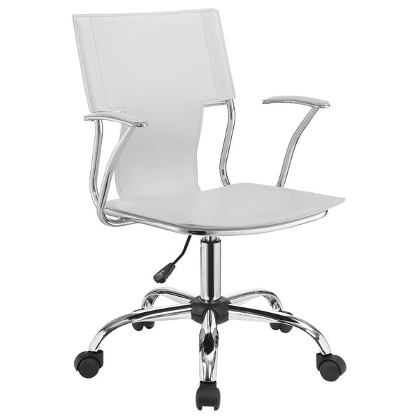 Himari Adjustable Height Office Chair White and Chrome image