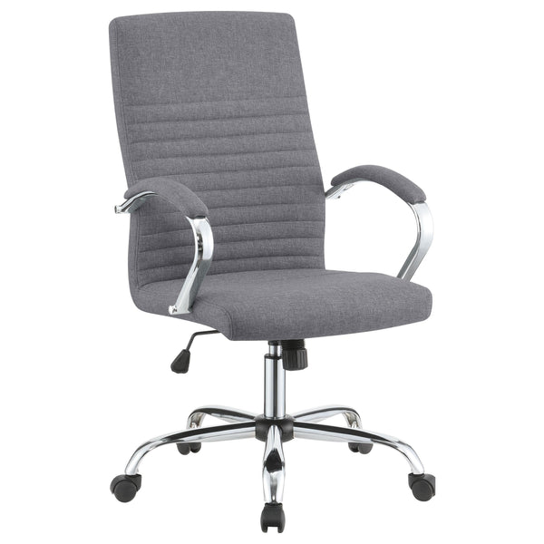 Abisko Upholstered Office Chair with Casters Grey and Chrome image