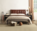 Brancaster Vintage Brown Top Grain Leather Queen Bed