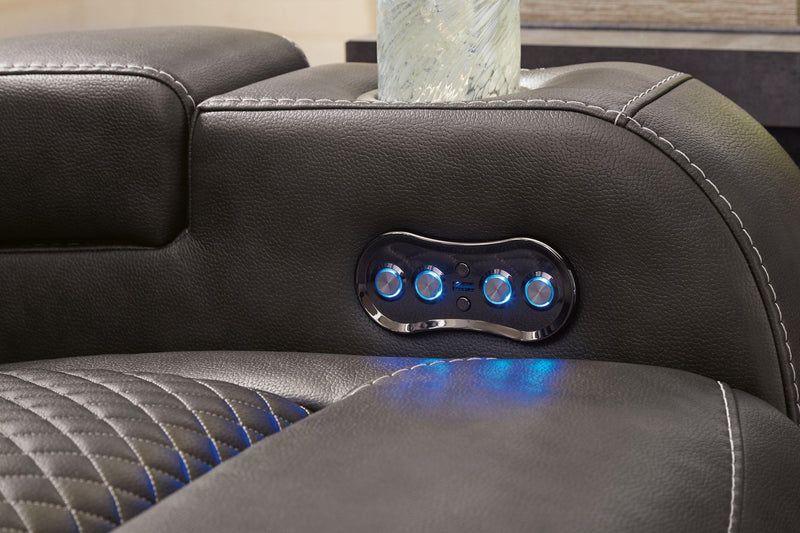 Fyne-Dyme Power Reclining Loveseat with Console