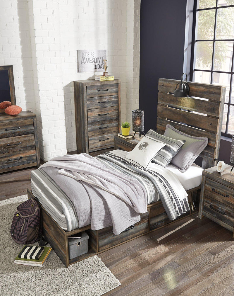 Drystan Bed with 2 Storage Drawers