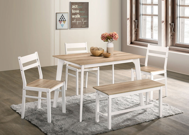 DEBBIE 5 Pc. Dining Table Set w/ Bench