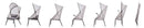 Alverta Foldable Chair Grey & Black (2/Ctn)