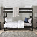 Arlette Twin/Twin Bunk Bed Brown, Black, Gray, & White