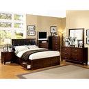 Enrico Full Queen Bed Brown, Black, & Cherry