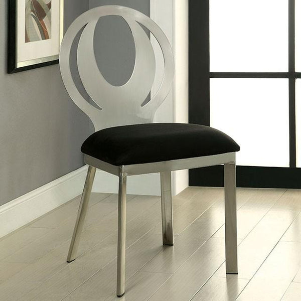 ORLA Silver/Black Side Chair (2/CTN) image