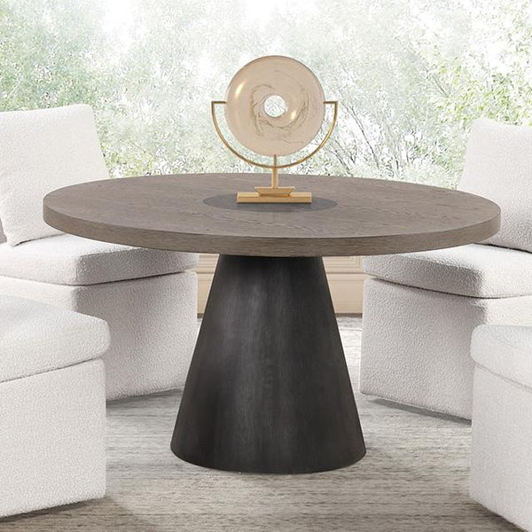Broager 5 Pc Dining Table Set (Light Gray Caster Chairs)