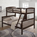 Brookings Twin/Full Bunk Bed White, Brown & Black
