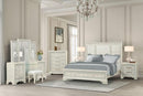 Stella Mia E.King & Queen Bed White & White