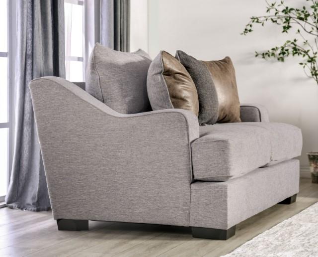 SKYLINE Loveseat, Light Gray/Brown