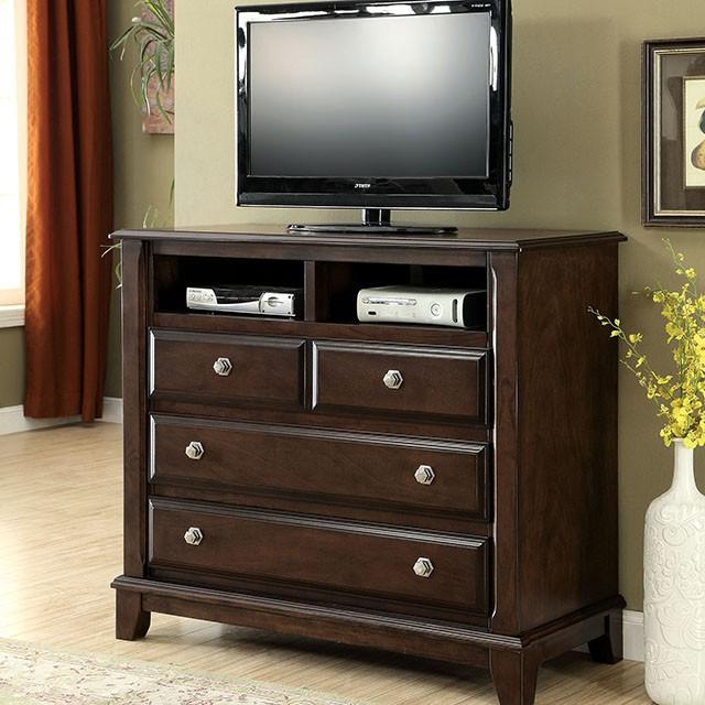 Litchville Brown Cherry Media Chest image