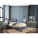 Anabelle E.King Bed Purple & Natural