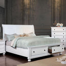 Castor Bed Black, Chrome, & White