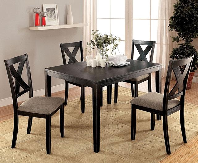 GLENHAM Brushed Black/Gray 5 Pc. Dining Table Set