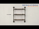 Wall Rack w/2 Shelves