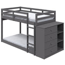 Bunk Bed (T/T) w/4 Drawers & 3 Compartments