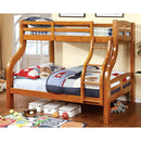 SOLPINE Gray & Oak Twin/Full Bunk Bed