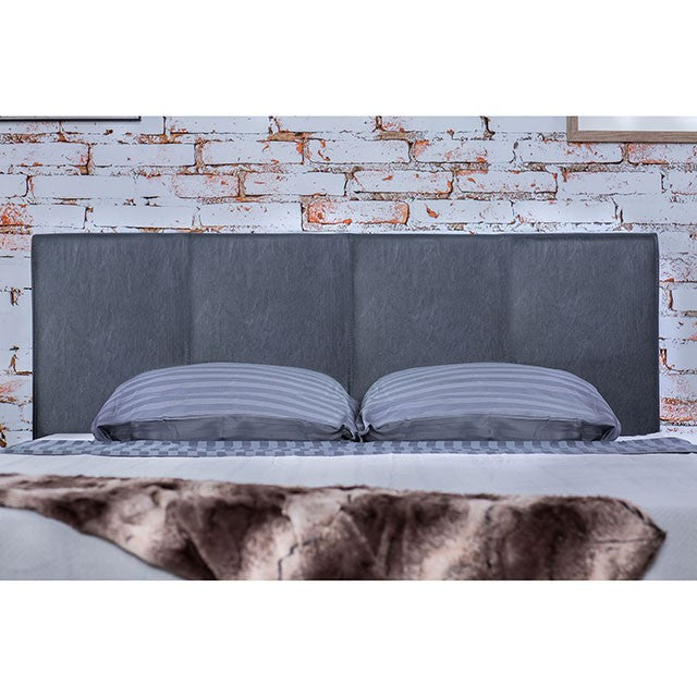 Winn Park Cal.King, E.King, Twin, & Full Bed Chrome, Gray, Brown, & Chrome
