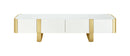 Larvik TV Stand White w/ Gold Frame