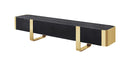 Leknes TV Stand Black w/ Gold Frame