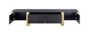 Leknes TV Stand Black w/ Gold Frame