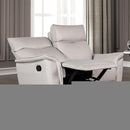 Bienne Loveseat Manual Recliner White & Black