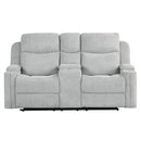 Motion Loveseat w/Console & Storage Arm