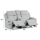 Motion Loveseat w/Console & Storage Arm